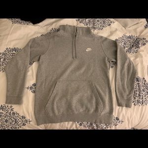 Nike Grey Sportswear Fleece Hoodie Size Medium